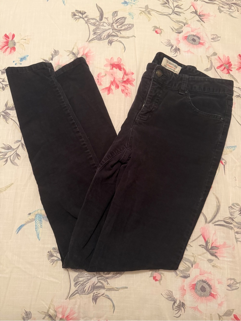 St. John's Bay Black Skinny Corduroy Jeans for Women